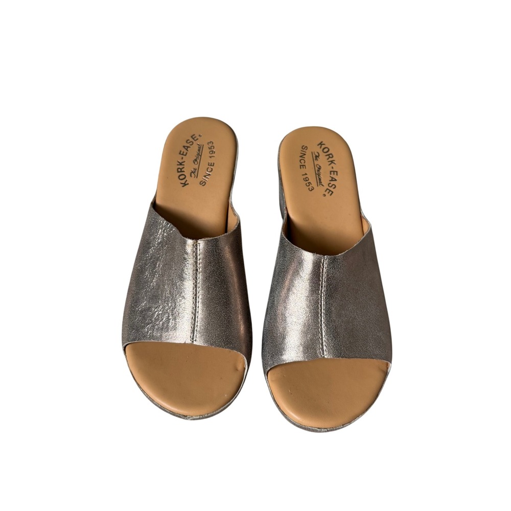 Kork-Ease Sandals Greer Wedge Leather Gold 7